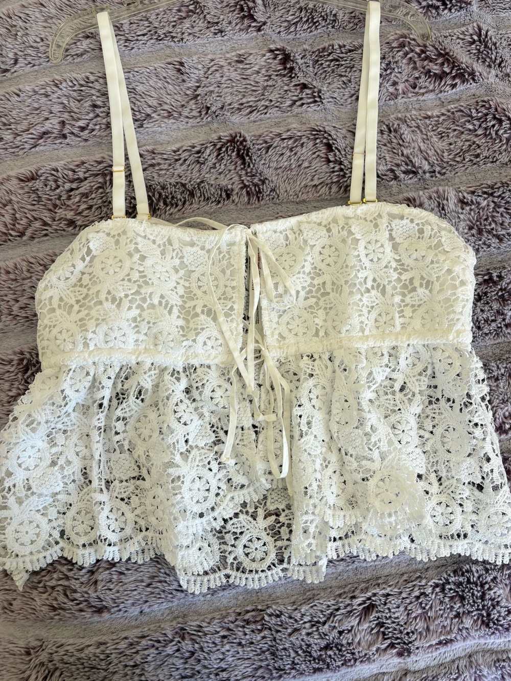 Anthropologie Lace Peplum Cami Top
